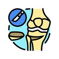 osteotomía cirugía hospital color icono vector ilustración