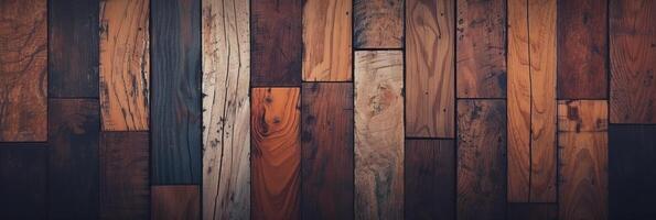AI generated Exquisite natural wood planks texture for captivating and versatile background design photo