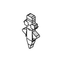 write pen character isometric icon vector illustration