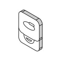 dental floss hygiene isometric icon vector illustration