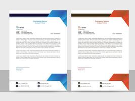 Exclusive triangle letterhead design template vector