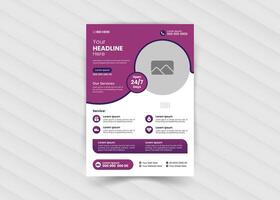 Medical flyer template design vector