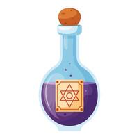 Purple potion in a flask vector