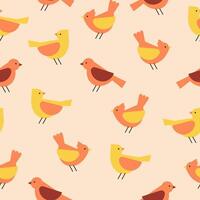 Simple birds seamless pattern. Background for poster, banner, fabric, wallpaper vector