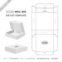 remitente caja morir cortar modelo o comida caja línea clave para menor Talla vector