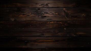 AI generated Weathered wooden planks texture with natural grain patterns for background or wallpaper design. photo