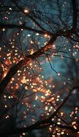 AI generated Cartoon style in a magical winter bokeh background with bright light and enchanting atmosphere photo