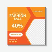 fashion social media post design vector