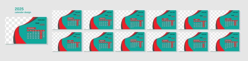 year 2025 Calender design vector