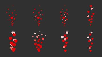 Red Flying Hearts Valentines Day vector