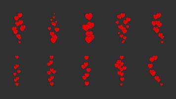 Red Flying Hearts Valentines Day vector