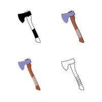 Set of axes design illustration icon isolated white background vector