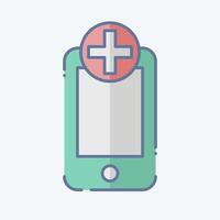 Icon Medical App. related to Medical symbol. doodle style. simple design editable. simple illustration vector