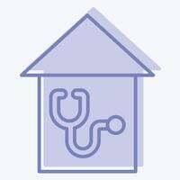 Icon Ambulatory. related to Medical symbol. two tone style. simple design editable. simple illustration vector