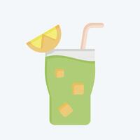 Icon Cocktail 3. related to Cocktails,Drink symbol. flat style. simple design editable. simple illustration vector