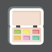 Sticker Make Up Kit. related to Fashion symbol. simple design editable. simple illustration vector