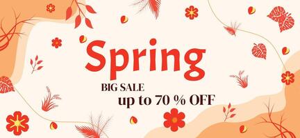 spring background display poster sale minimalist creative design template vector