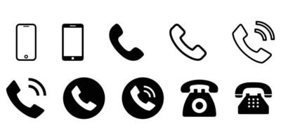 icon set phone. eps 10 vector