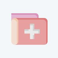 Icon Medical Records. related to Medical symbol. flat style. simple design editable. simple illustration vector