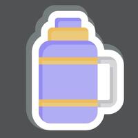 Sticker Thermos. related to Picnic symbol. simple design editable. simple illustration vector