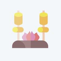 Icon Bonfire. related to Picnic symbol. flat style. simple design editable. simple illustration vector