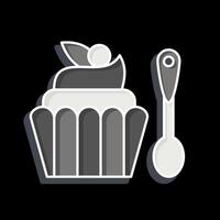 icono magdalena relacionado a rápido comida símbolo. lustroso estilo. sencillo diseño editable. sencillo ilustración vector