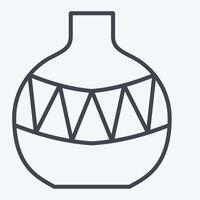 Icon Vase. related to Kenya symbol. line style. simple design editable. simple illustration vector