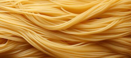 AI generated Close up view of traditional italian pennettine pasta as an abstract background texture photo