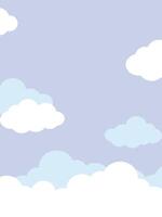 Abstract background sky and white fluffy clouds vector