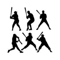 vector Silhouette baseball player