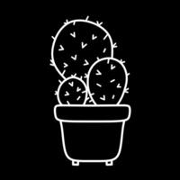 vector ilustración de linda cactus con blanco fondo, cactus plano icono, sentado cactus planta