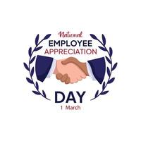 Employee appreciation day, shaking hands illustration vector