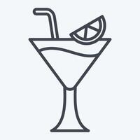 Icon Martini. related to Cocktails,Drink symbol. line style. simple design editable. simple illustration vector