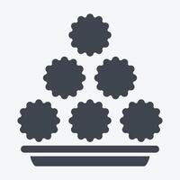 Icon Meatball. related to Fast Food symbol. glyph style. simple design editable. simple illustration vector