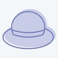 Icon Hat. related to Kenya symbol. two tone style. simple design editable. simple illustration vector