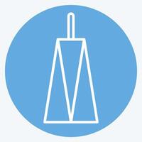 Icon Britam Tower. related to Kenya symbol. blue eyes style. simple design editable. simple illustration vector