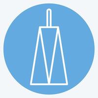 Icon Britam Tower. related to Kenya symbol. blue eyes style. simple design editable. simple illustration vector