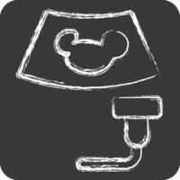 Icon Ultrasound. related to Medical symbol. chalk Style. simple design editable. simple illustration vector