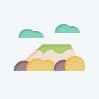 Icon Mount kilimanjaro. related to Kenya symbol. flat style. simple design editable. simple illustration vector