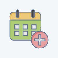 Icon Annual Checkup. related to Medical symbol. doodle style. simple design editable. simple illustration vector