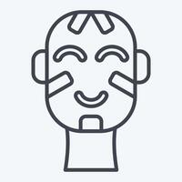 Icon Massai. related to Kenya symbol. line style. simple design editable. simple illustration vector