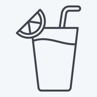 Icon Cocktail 2. related to Cocktails,Drink symbol. line style. simple design editable. simple illustration vector