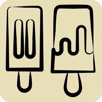 Icon Ice Pop. related to Fast Food symbol. hand drawn style. simple design editable. simple illustration vector