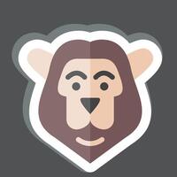 Sticker Lion. related to Kenya symbol. simple design editable. simple illustration vector