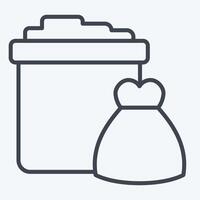 Icon Trash. related to Picnic symbol. line style. simple design editable. simple illustration vector