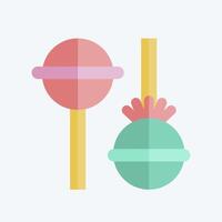 Icon Lolipop. related to Fast Food symbol. flat style. simple design editable. simple illustration vector