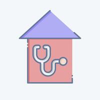 Icon Ambulatory. related to Medical symbol. doodle style. simple design editable. simple illustration vector