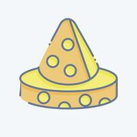 Icon Cheese. related to Picnic symbol. doodle style. simple design editable. simple illustration vector