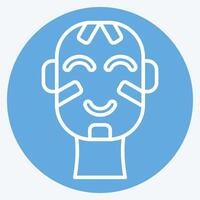 Icon Massai. related to Kenya symbol. blue eyes style. simple design editable. simple illustration vector