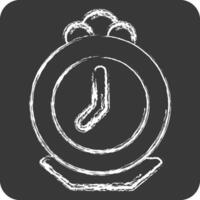 Icon Pocket Watch. related to Jewelry symbol. chalk Style. simple design editable. simple illustration vector